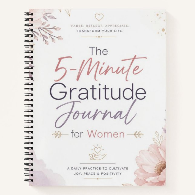  Daily Reflection, Mindfulness & Happiness Workboo Notebook (Front)