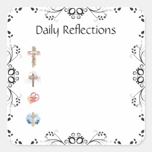 Daily Reflections Bullet Square Journal Planner Sticker