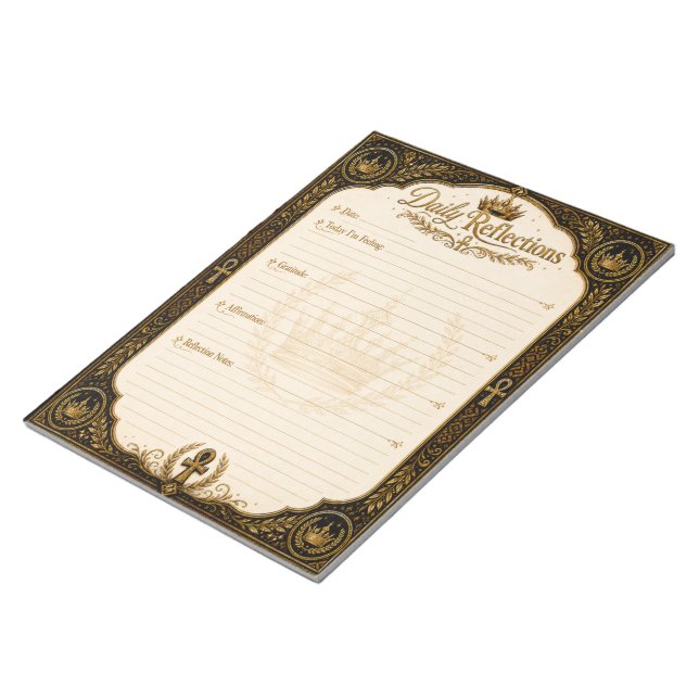 Daily Reflections – Crowned with Purpose Notepad (Angled)
