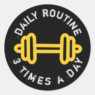 Daily routine classic round sticker