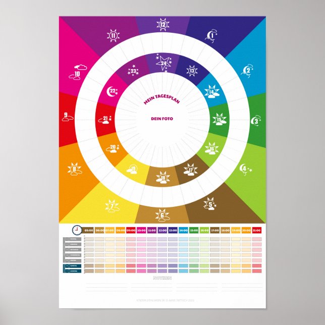 Daily Routine Planner for Kids Ages 4 and Up Poster (Front)