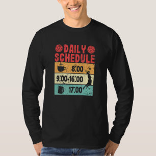Daily Schedule Beach Volleyball Player Team Coach  T-Shirt