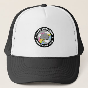 Daily Shitstorm Survivors Club Funny Storm Cloud Trucker Hat