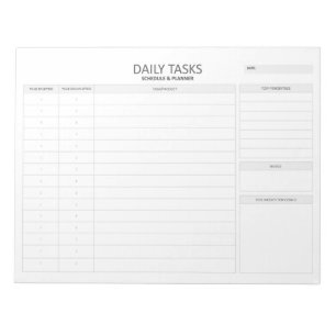 Daily Tasks Note Pad