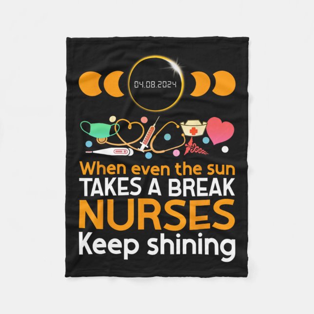 Daily Tasks Vs Total Solar Eclipse Phases 2024 Nur Fleece Blanket (Front)