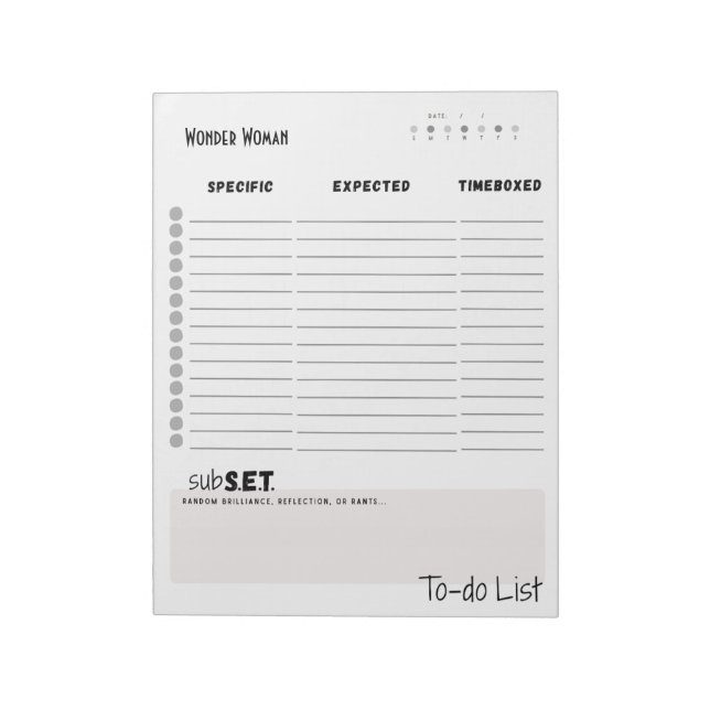 Daily To-Do List – Customisable Tear-Off Notepad (Rotated)