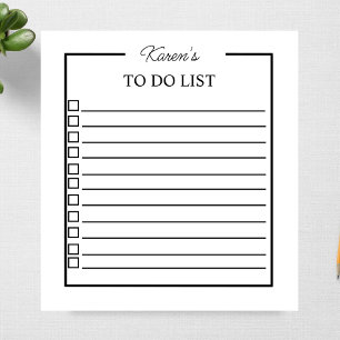 Daily To Do List For Work School Checklist Planner Notepad