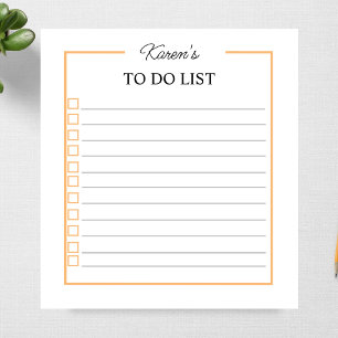 Daily To Do List For Work School Checklist Planner Notepad