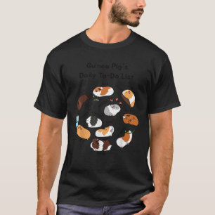 Daily To Do List Funny Cute Guinea Pig Lover T-Shirt