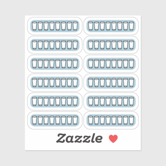 Daily Water Tracker Bujo Planner (Sheet)