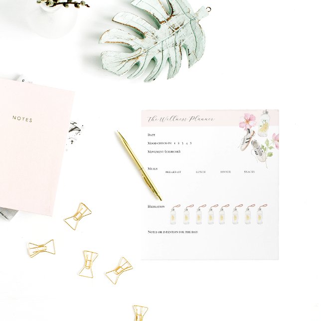 Daily Wellness Planner with Water Tracker Notepad (Creator Uploaded)