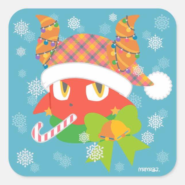 Daimon holiday square sticker (Front)