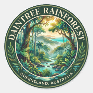 Daintree Rainforest Australia Classic Round Sticker