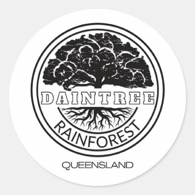 Daintree Rainforest	 Classic Round Sticker (Front)