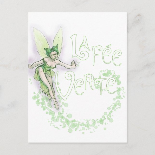 Dainty Absinthe La Fee Verte III Postcard (Front)