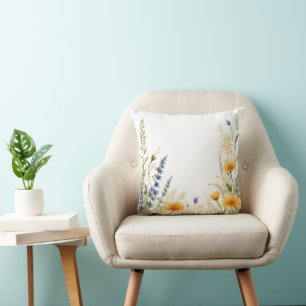 Dainty Beauty: Willowy Wildflower And Grasses, Cushion