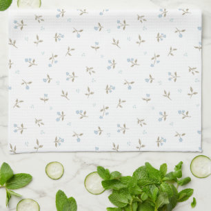Dainty Blue Floral Kitchen Towel