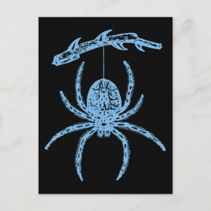 Dainty Blue Spider Postcard