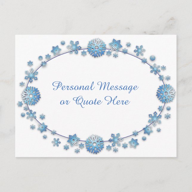 Dainty Blue Stars with Personal Message or Quote Postcard (Front)