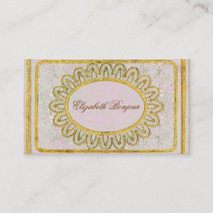 Dainty ~ Business Card Victorian Vintage Pink