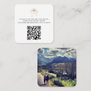 Dainty Celestial Wedding QR Code Enclosure Card