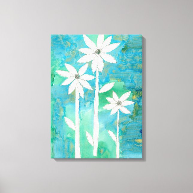 Dainty Daisies II Canvas Print (Front)