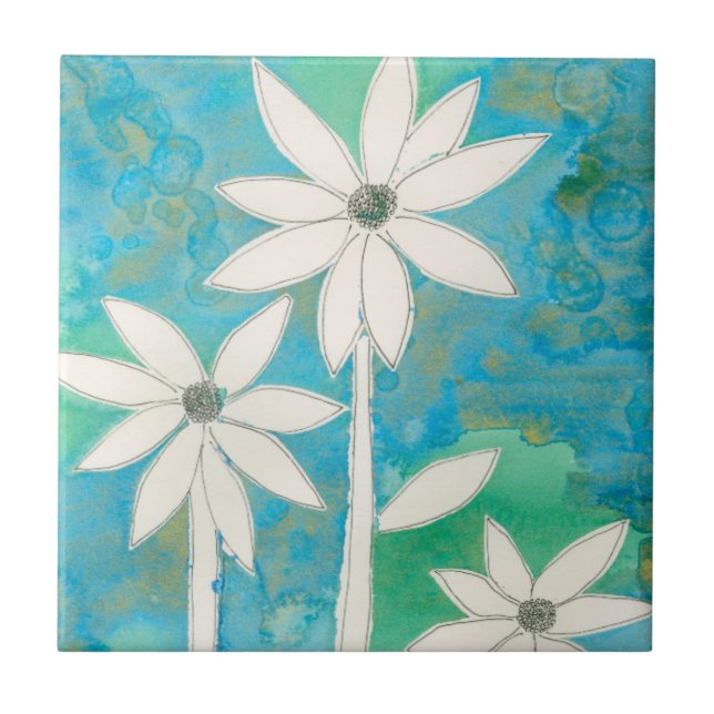 Dainty Daisies II Tile (Front)