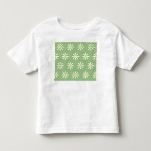 Dainty Daisy Toddler's T-Shirt (Sage Green & White