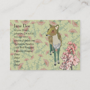 Dainty Deer Floral Business Cards