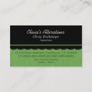 Dainty Diva Business Card, Lime Green Business Card