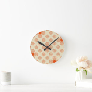 Dainty Dot Florals Round Clock