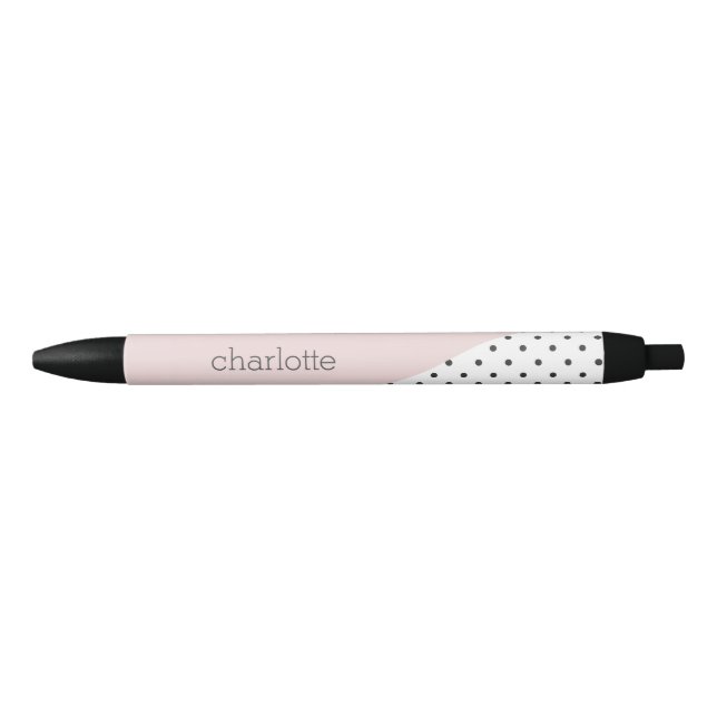 Dainty Dots Black Ink Pen (Front)