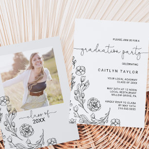 Dainty Elegance Graduation Party Invitation