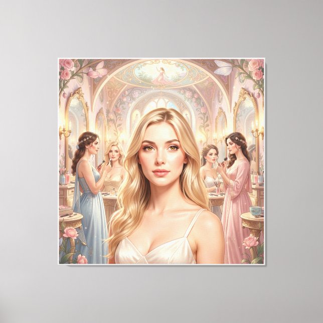 Dainty Flora & Classical Beauty Canvas Print (Front)