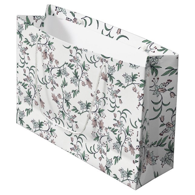 Dainty Floral Gift Tote Large Gift Bag (Front Angled)