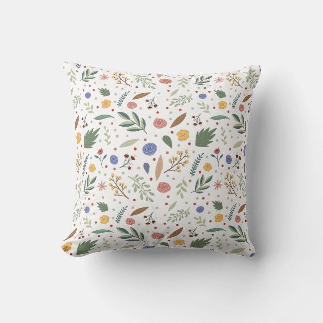 Dainty floral pattern cushion (Front)