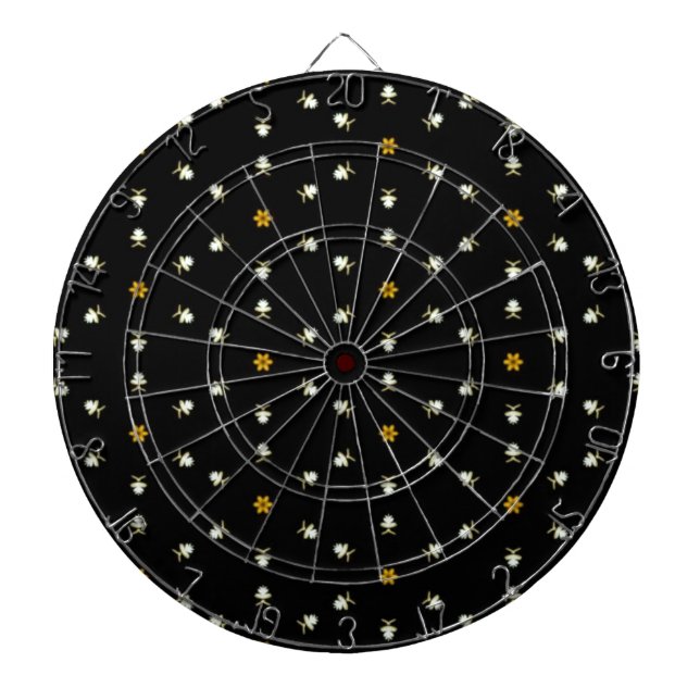 Dainty Floral Pattern Dartboard (Front)