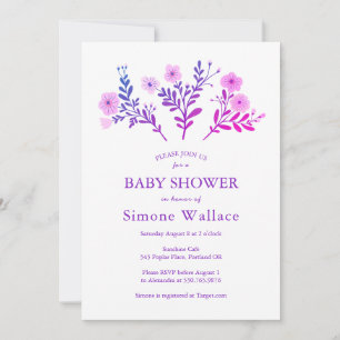 Dainty Florals Elegant Chic CUSTOM BABY SHOWER Invitation