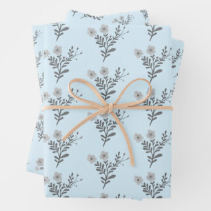 Dainty Florals Elegant Simple Chic Gift  Wrapping Paper Sheet