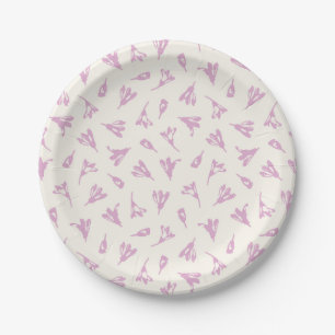 Dainty Lavender Flower Buds Paper Plate