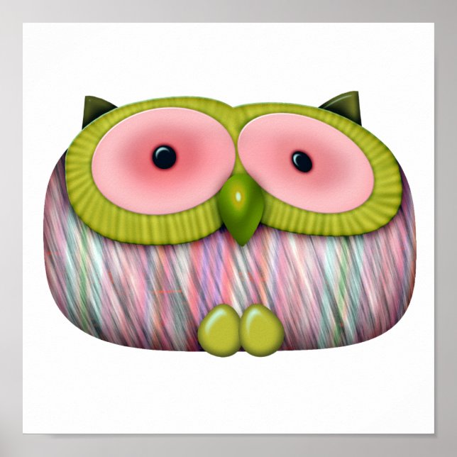 dainty mustard owl poster (Front)