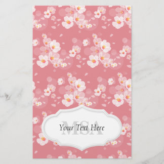 Dainty Plum Blossoms Stationery