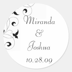 Dainty Vine Classic Round Sticker