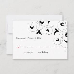Dainty Vine Wedding Invitation RSVP