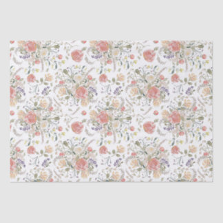 Dainty watercolor coral floral - Avery Tissue Paper