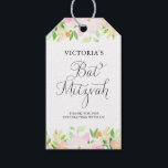 Dainty Watercolor Floral Bat Mitzvah Thank You Gift Tags<br><div class="desc">An elegant and feminine floral Bat Mitzvah thank you gift tag featuring watercolor pastel flowers and whimsical script. This invitation is the perfect accent for favour bags.</div>