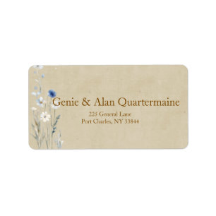 Dainty Wildflower Wedding Label