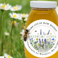 Dainty Wildflowers Honey Label Pure Local Raw 
