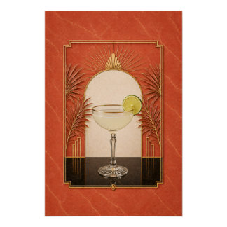 Daiquiri Art Deco Poster | Bar Art
