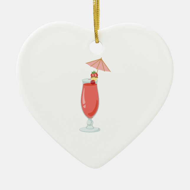 Daiquiri Cocktail Ceramic Tree Decoration (Front)